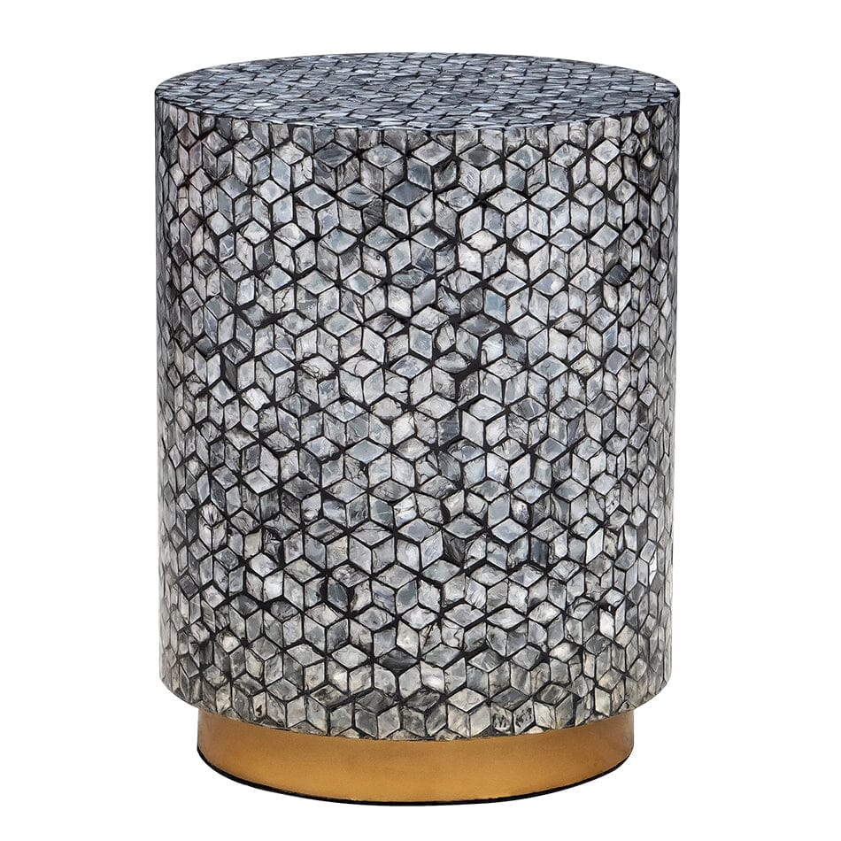 Blake Circular Shell Stool | Side Table