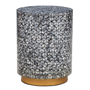Blake Circular Shell Stool | Side Table