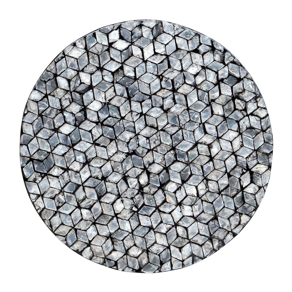 Blake Circular Shell Stool | Side Table