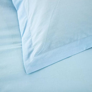 100% Cotton Premium Doona Duvet Quilt Cover Set with Soft Pillowcases | Aqua | Super King