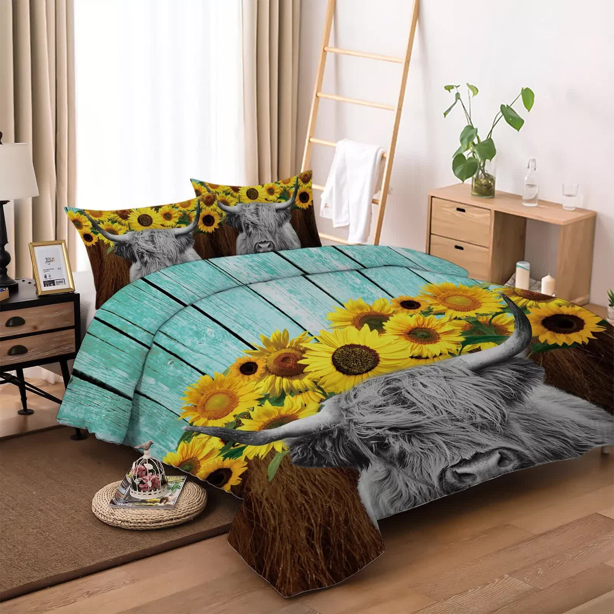 Nature-Inspired Floral Duvet Cover Set | Hypoallergenic Fabric | King