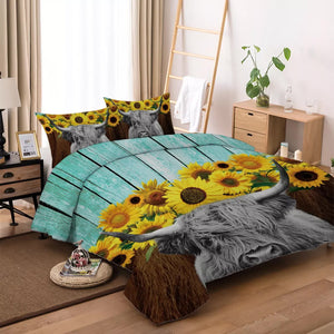 Nature-Inspired Floral Duvet Cover Set | Hypoallergenic Fabric | King