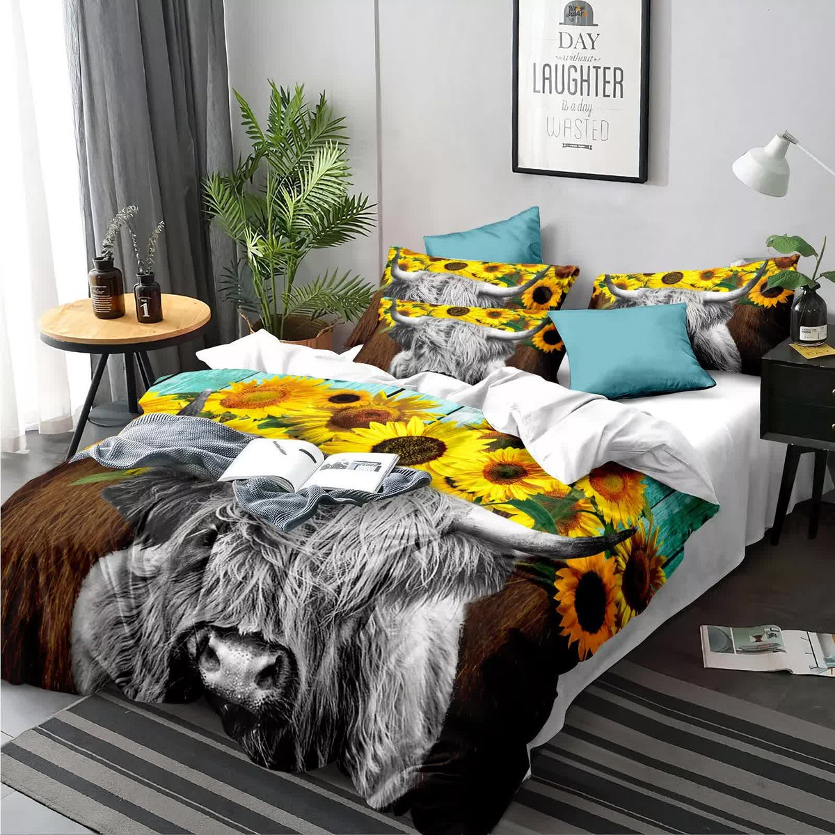 Nature-Inspired Floral Duvet Cover Set | Hypoallergenic Fabric | King