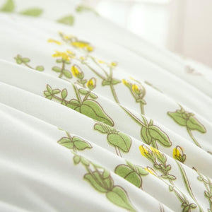 Vintage Delicate Green Bloom | 3 Pc Comforter & Pillow Cover Set