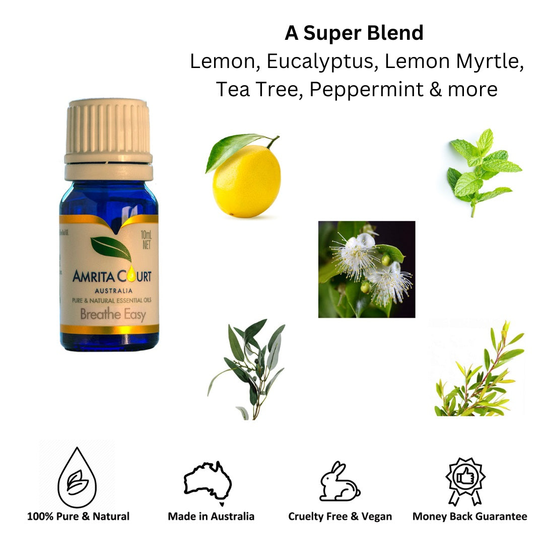 Amrita Court Essential Oil Blend | Breathe Easy | 10ml | Natural Wellness