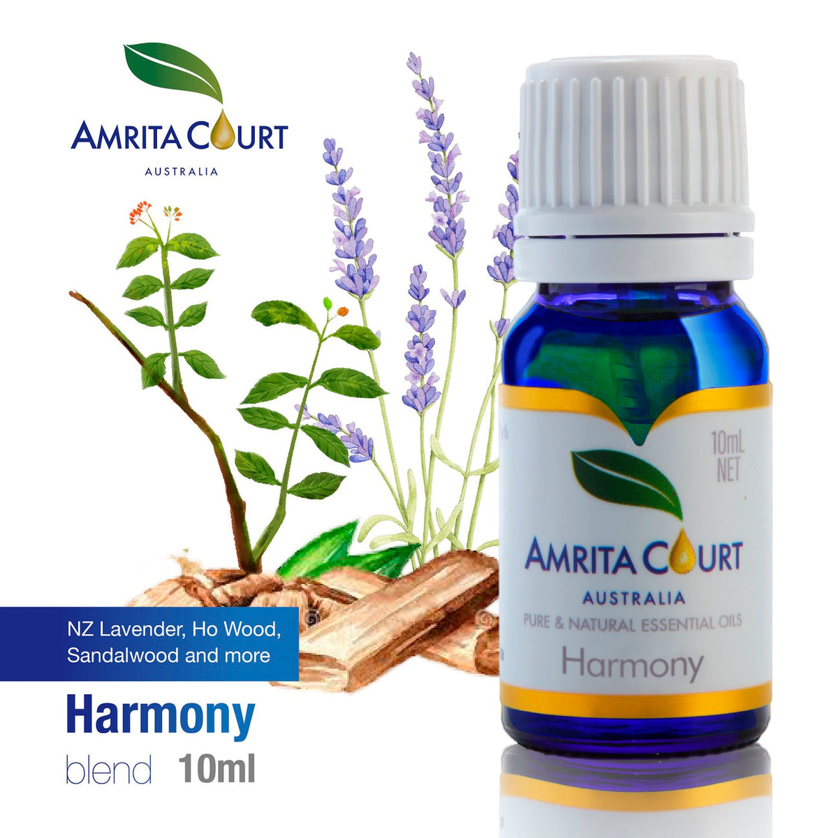 Amrita Court | Pure & Essential Oils | Harmony Blend | 10ml | Balancing Oil