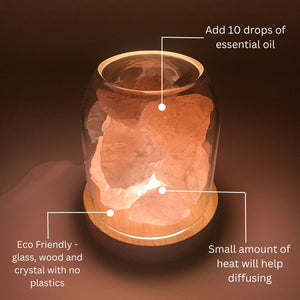 Aurora Crystal Diffuser | Rose Quartz | Aromatherapy Essential Oil Diffuser