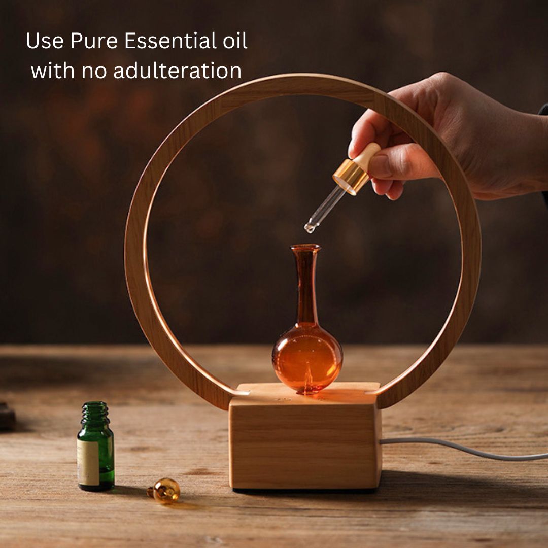 LUNA Nebuliser Diffuser + Ring Light | Waterless Essential Oil Burner | Aromatherapy & Home Fragrance