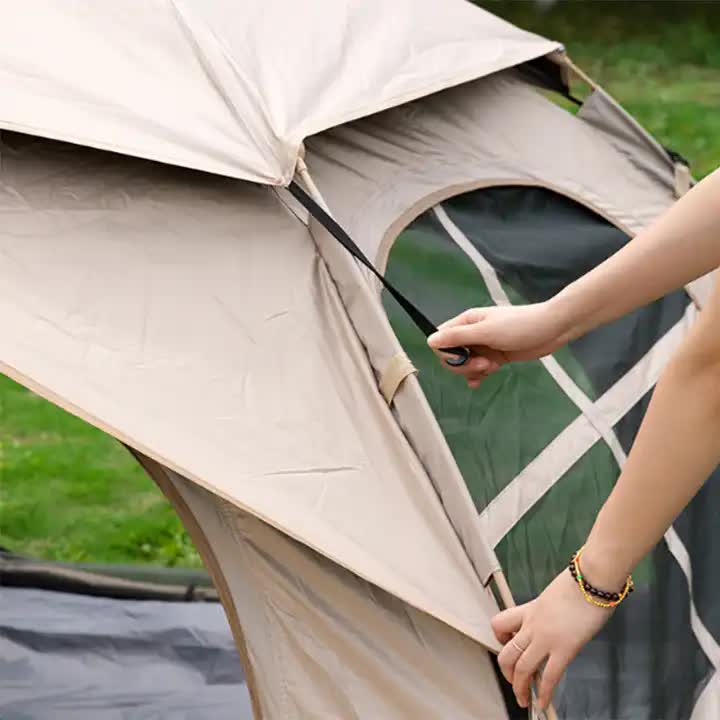 3-4 Person Foldable Tent with Two Doors & Two Windows | Large Size | 210x200x135cm | Perfect for Outdoor Adventures