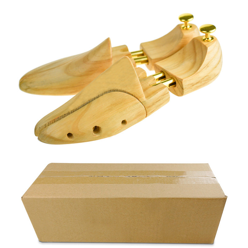Adjustable Pine Wood Shoe Tree | Brass Knobs | Size EUR 41-42 | Premium Shoe Maintainer