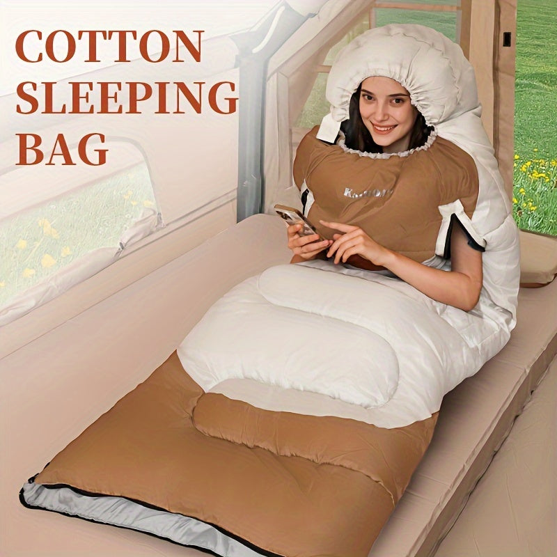 Extra Wide Mummy Sleeping Bag | Waterproof | 3-Season | Warm & Cold Weather | Includes Compression Sack | Lightweight