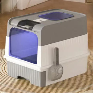 Automatic UV Sterilizing Cat Litter Box | Enclosed Design | Odor Control | UV Germicidal Technology