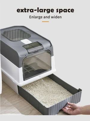 Automatic UV Sterilizing Cat Litter Box | Enclosed Design | Odor Control | UV Germicidal Technology