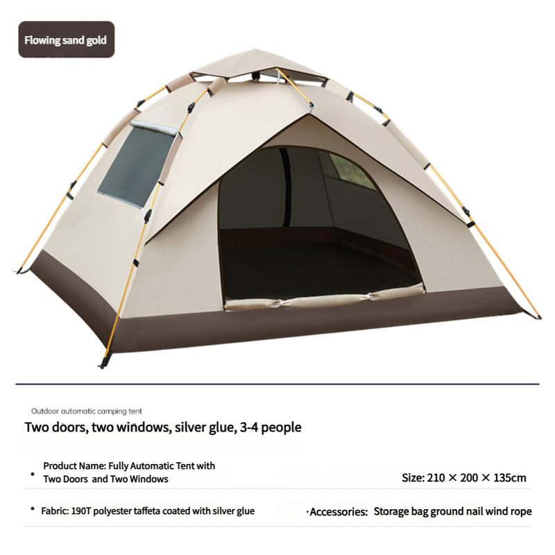 210x200x135cm Outdoor Family Instant Ultralight Portable Folding Popup Waterproof Oxford Fiberglass Tent | Camping | Events