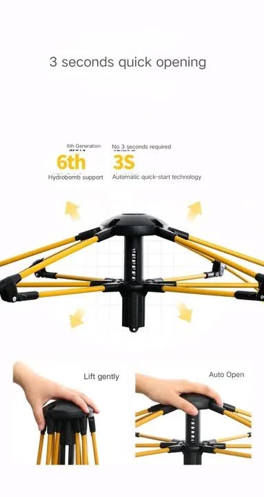 210x200x135cm Outdoor Family Instant Ultralight Portable Folding Popup Waterproof Oxford Fiberglass Tent | Camping | Events