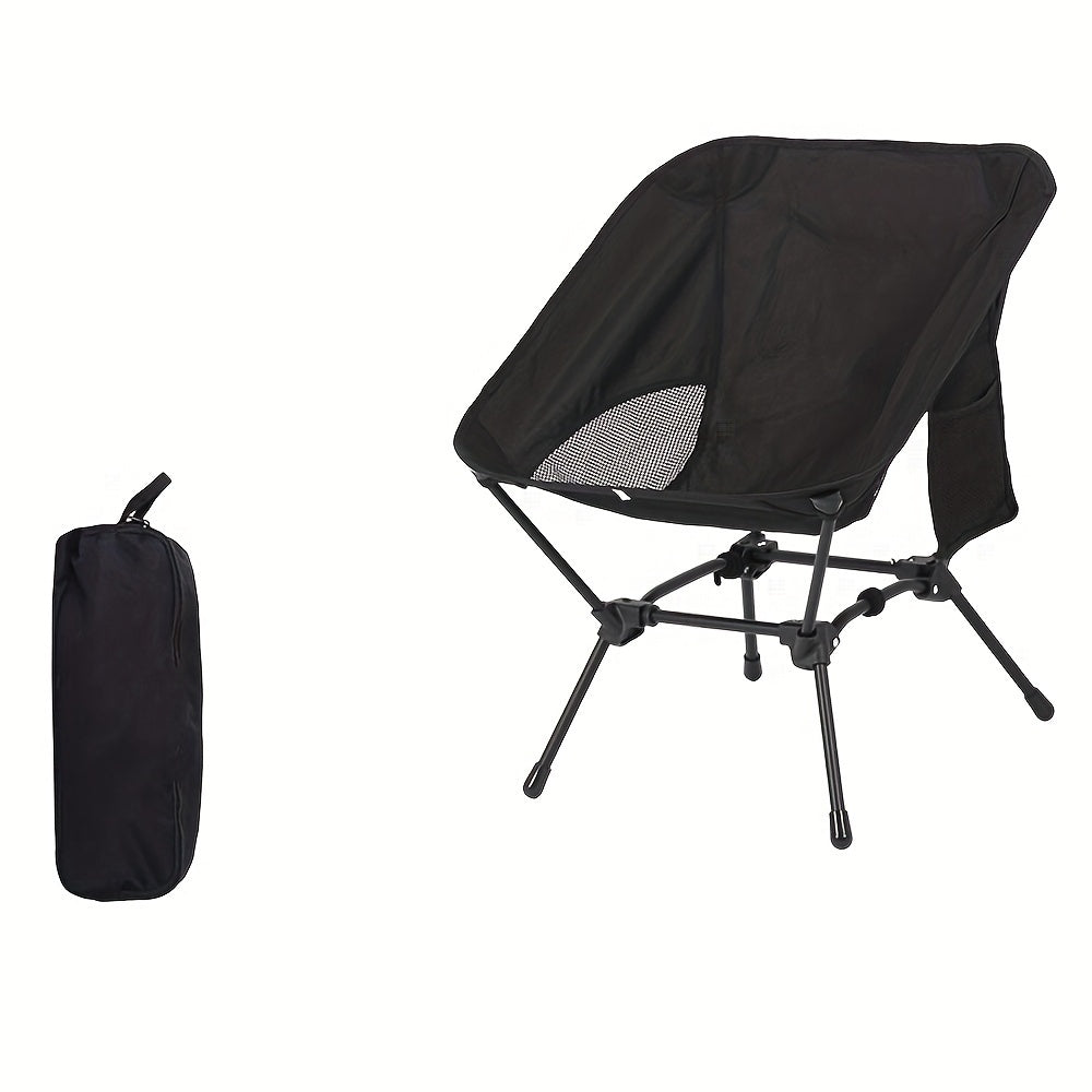 Portable Camping Chairs | Black & Khaki Set | Comfortable & Lightweight Outdoor Folding Chairs