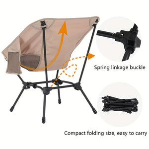Portable Camping Chairs | Black & Khaki Set | Comfortable & Lightweight Outdoor Folding Chairs