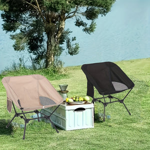 Portable Camping Chairs | Black & Khaki Set | Comfortable & Lightweight Outdoor Folding Chairs