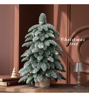 Mini Christmas Tree | 55cm | Frosted Design | Snow-Covered Holiday Decoration | Indoor Festive Decor