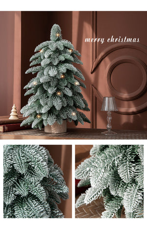 Mini Christmas Tree | 55cm | Frosted Design | Snow-Covered Holiday Decoration | Indoor Festive Decor