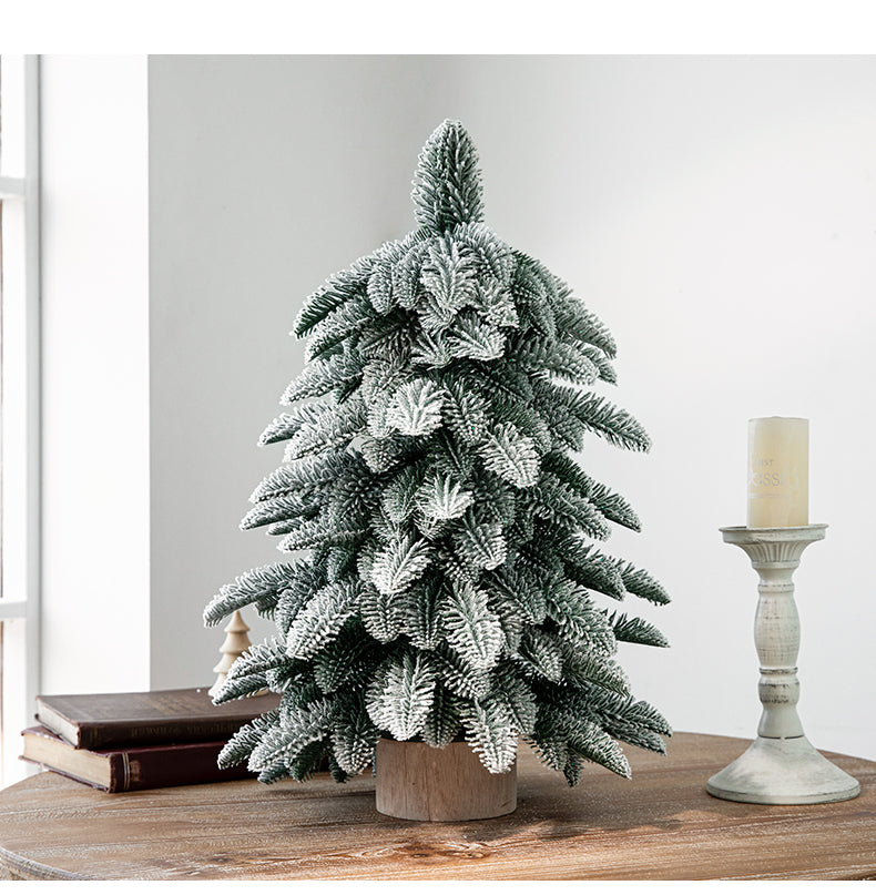 Mini Christmas Tree | 55cm | Frosted Design | Snow-Covered Holiday Decoration | Indoor Festive Decor