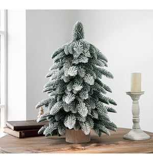 Mini Christmas Tree | 55cm | Frosted Design | Snow-Covered Holiday Decoration | Indoor Festive Decor
