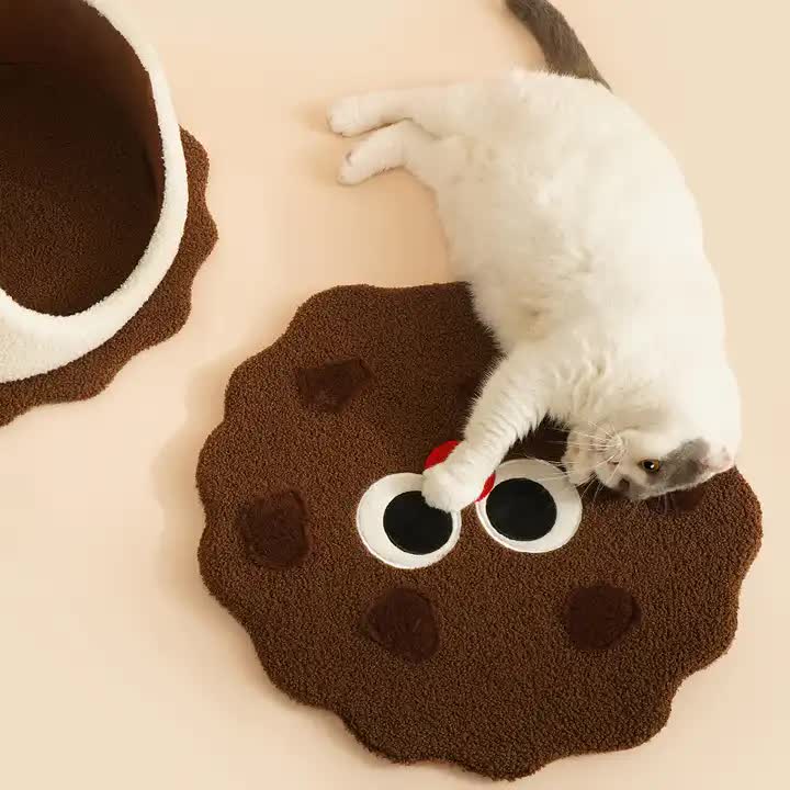 Cookie-Shaped Cat Bed | Cozy Pet Hideout | Adorable and Playful Design | 50x20cm