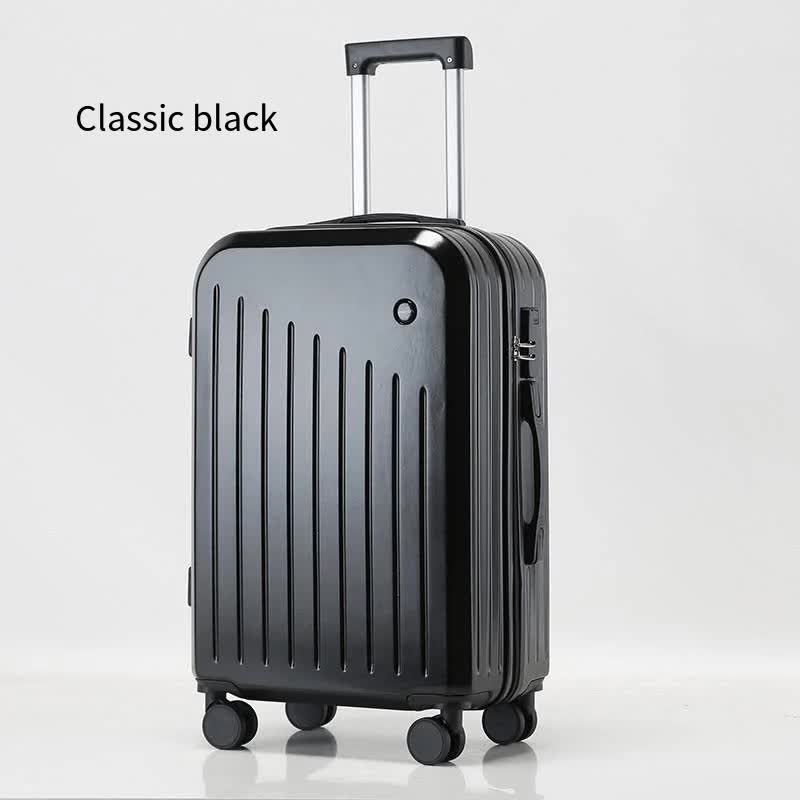 Smart Carry-On Luggage | Cup Holder & USB Charging Port | Black Spinner Suitcase | Travel Convenience | 20 Inch
