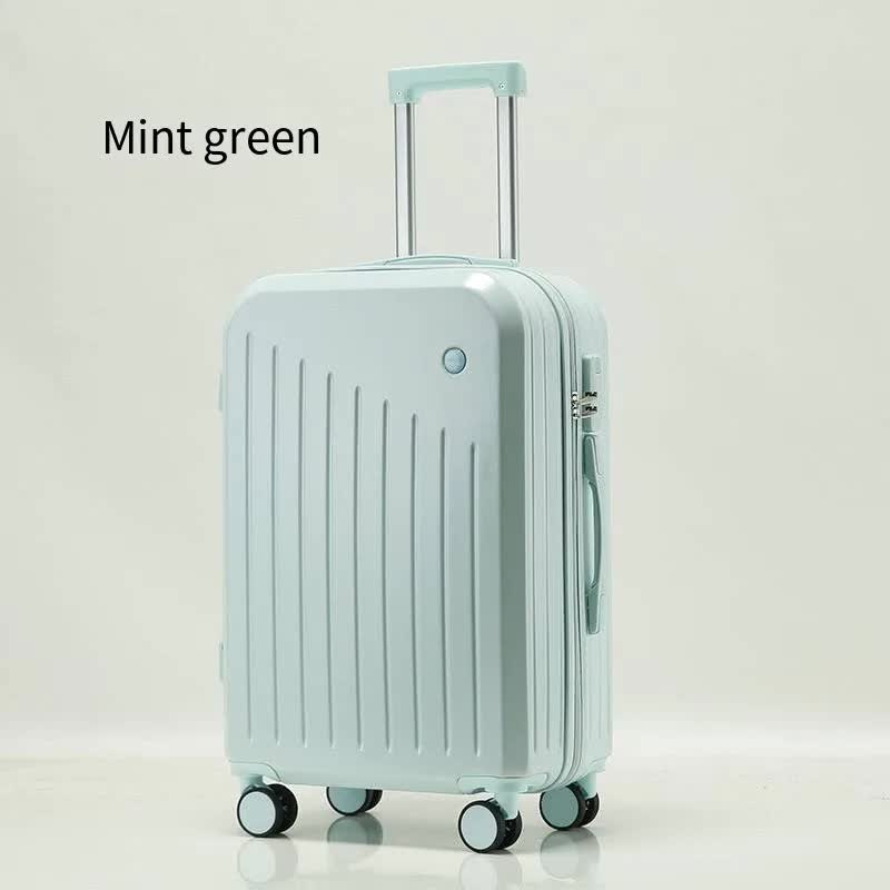 Smart Carry-On Luggage | Cup Holder & USB Charging Port | Mint Green Spinner Suitcase | Travel Convenience | 24 Inch