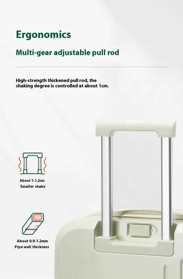 Smart Carry-On Luggage | Cup Holder & USB Charging Port | Mint Green Spinner Suitcase | Travel Convenience | 24 Inch