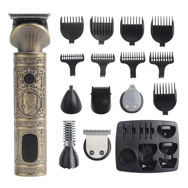 Vintage Electric Hair Trimmer & Multi-Grooming Kit | Multi-Length Attachments