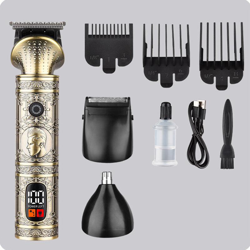 Vintage Electric Hair Trimmer & Multi-Grooming Kit with Precision Attachments | YYT-631