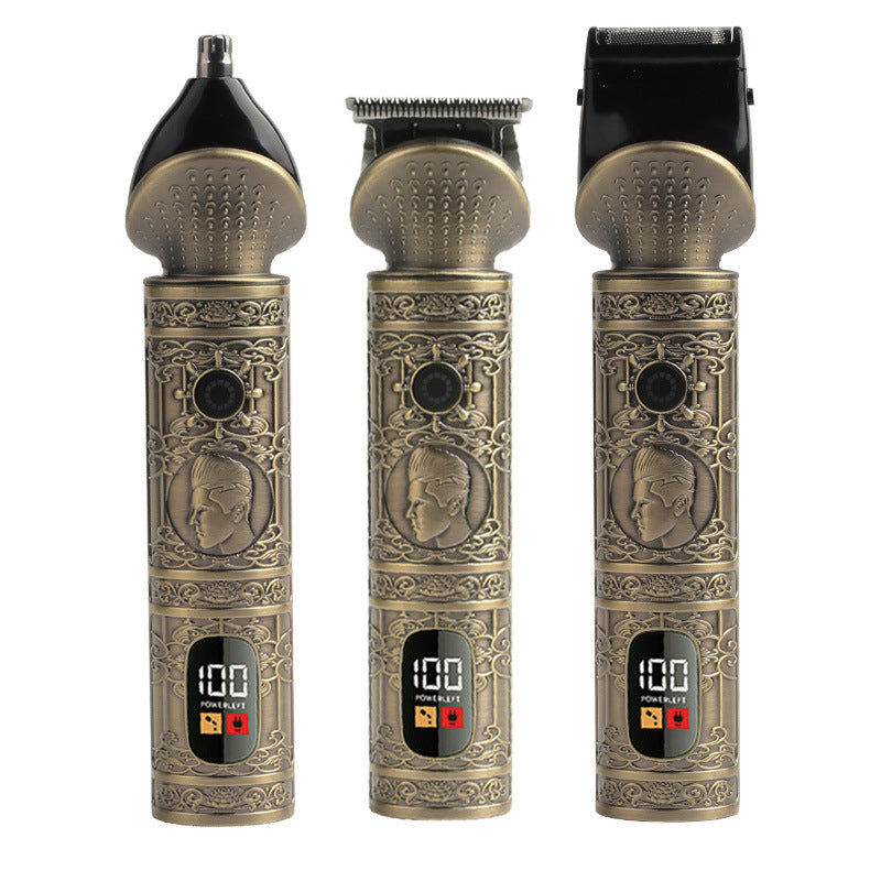 Vintage Electric Hair Trimmer & Multi-Grooming Kit with Precision Attachments | YYT-631