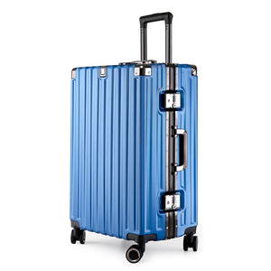 Aluminum Alloy Hard-Shell Suitcase | TSA Lock | 20-Inch Spinner Luggage | Blue