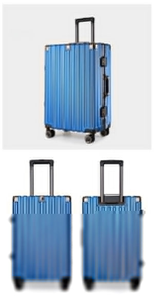 Aluminum Alloy Hard-Shell Suitcase | TSA Lock | 20-Inch Spinner Luggage | Blue