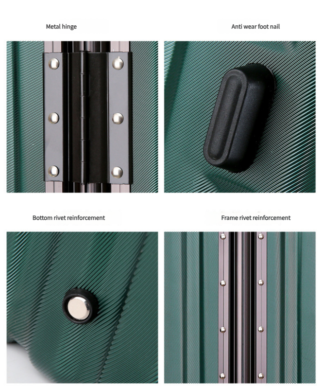 Aluminum Alloy Hard-Shell Suitcase | TSA Lock | 20-Inch Spinner Luggage | Blue