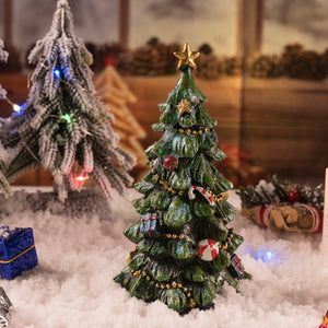 Christmas Tree Figurine | Festive Resin Decoration | Ornaments | 17cm | Holiday Decor