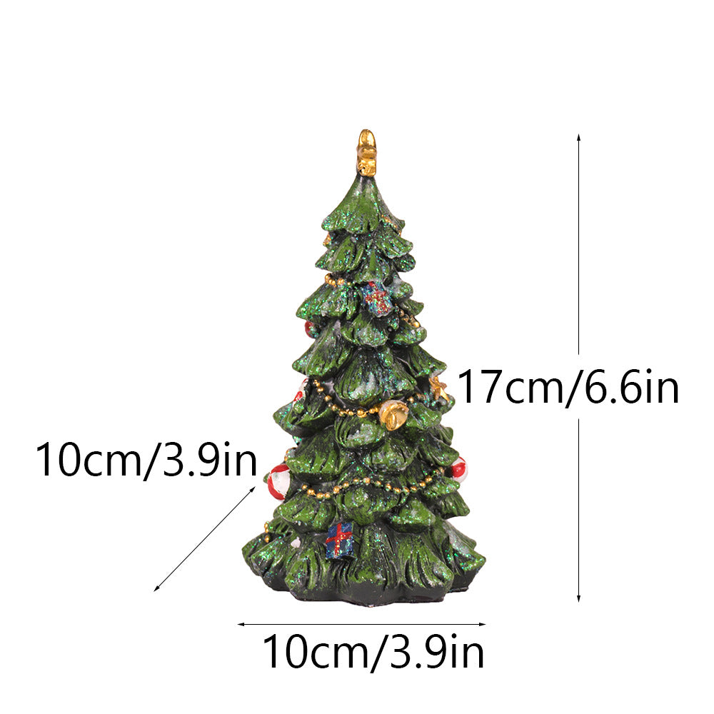 Christmas Tree Figurine | Festive Resin Decoration | Ornaments | 17cm | Holiday Decor