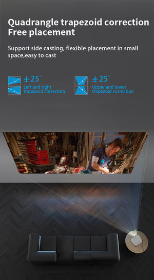 Mini Portable HD Projector | Giant Screen Display | Gamut Compensation | Home Cinema Entertainment