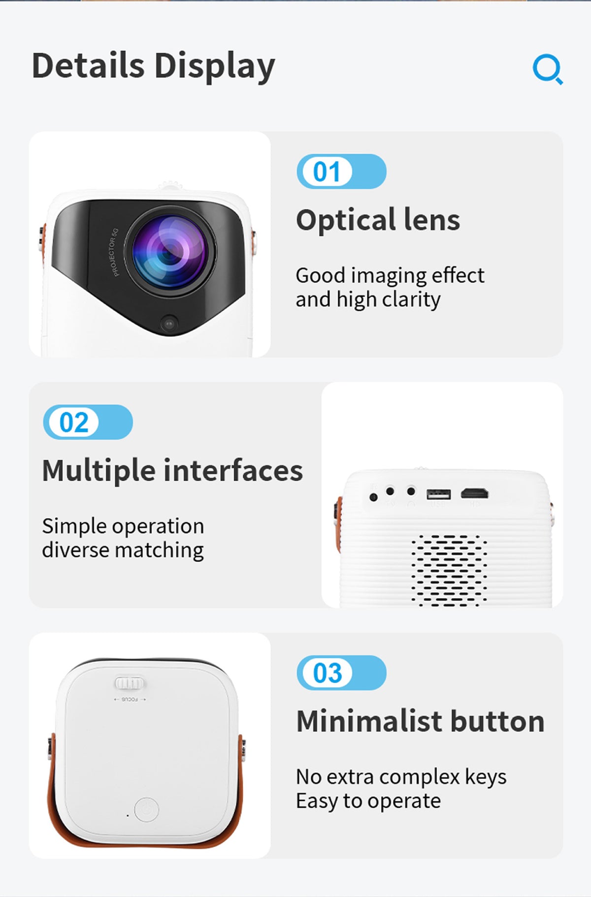 Mini Portable HD Projector | Giant Screen Display | Gamut Compensation | Home Cinema Entertainment