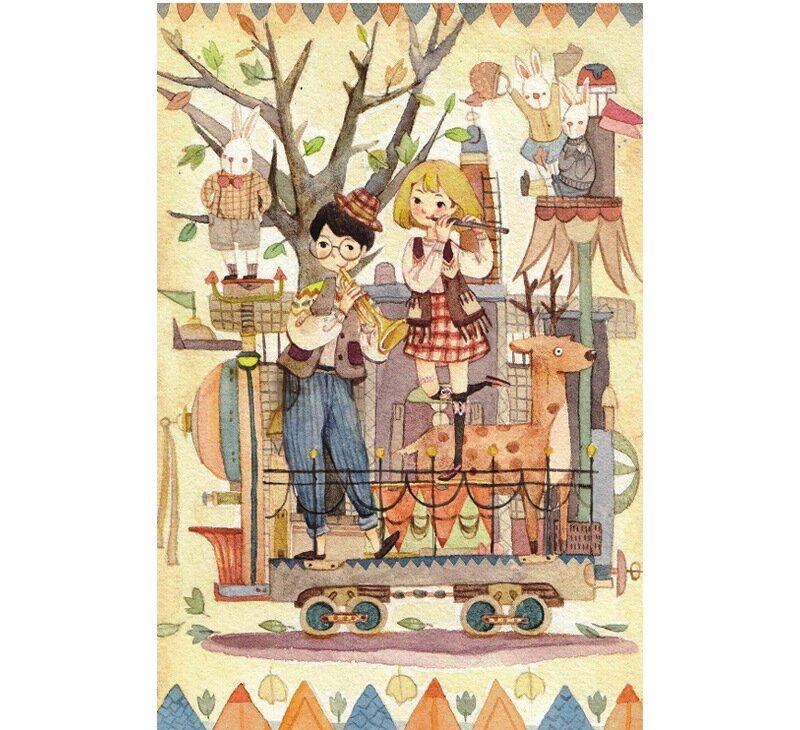 150 - Piece Miniature Art Puzzle in Tube - Collectible Portable Puzzle for Art Lovers 10*15cm