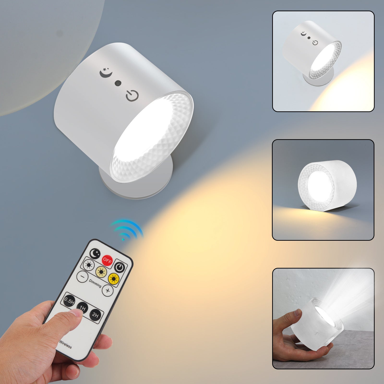 Touch-Control LED Night Light | 3 Brightness Levels | 3 Color Temperatures | Adjustable Stepless Dimming for Home & Office