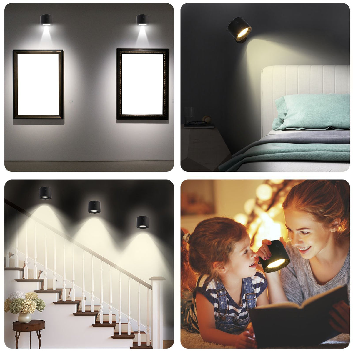 Touch-Control LED Night Light | 3 Brightness Levels | 3 Color Temperatures | Adjustable Stepless Dimming for Home & Office