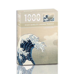 1000-Piece High-Quality Jigsaw Puzzle | The Great Wave off Kanagawa | Famous Artwork | Stress-Relief Puzzle