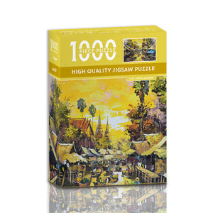 1000-Piece High-Quality Jigsaw Puzzle | Spruce Forest River | Nature-Themed | High Difficulty