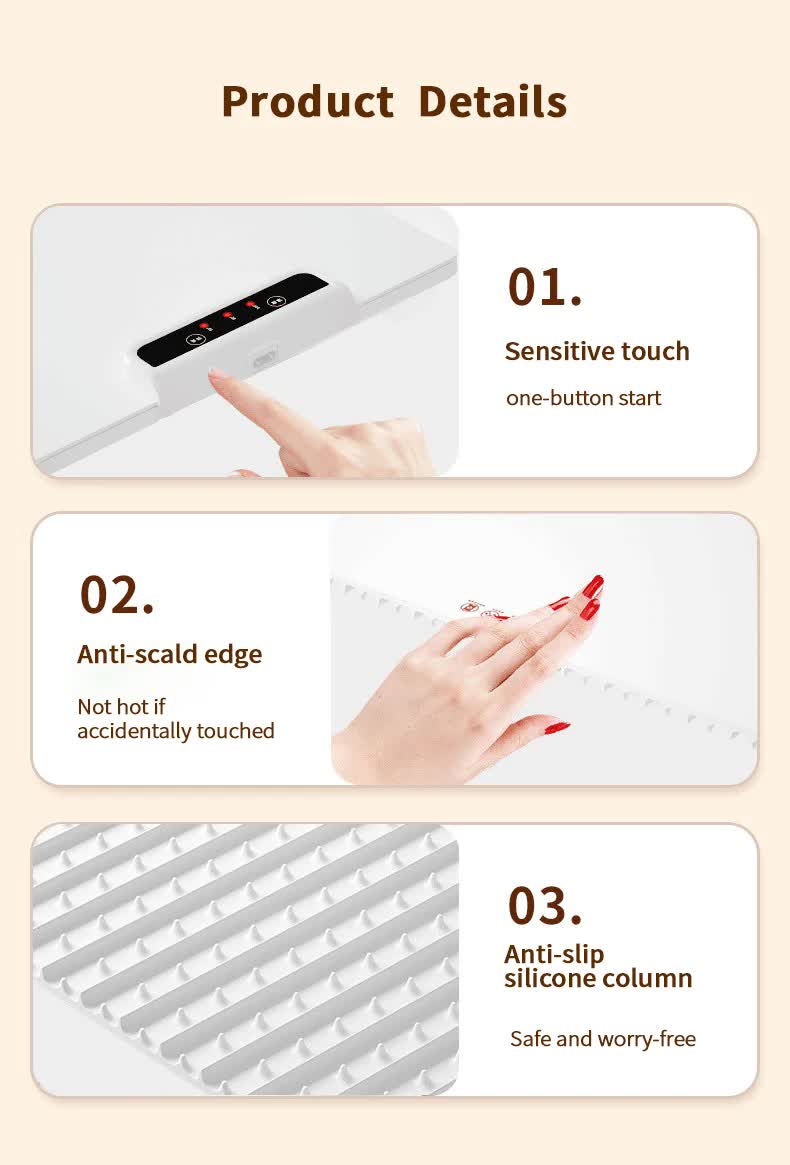 Electric Food Warmer Heating Plate | Large Surface Buffet Warmer with Adjustable Temperature Control