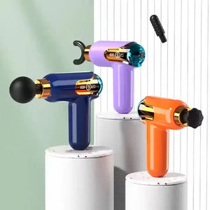 LC002 Green Portable Massage Gun | Deep Tissue Muscle Massager | 4 Heads | 9 Speed Settings