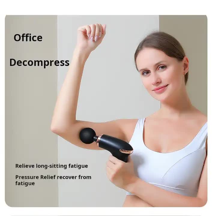Classic White Massage Gun | 6-Speed Deep Tissue Massager | 4 Professional Massage Heads