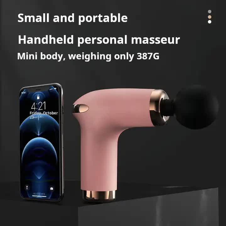 Classic White Massage Gun | 6-Speed Deep Tissue Massager | 4 Professional Massage Heads