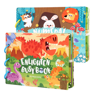 Enlightenment Busy Book Set | Educational Preschool Activity Books | Learning & Fun (2-Piece Set)